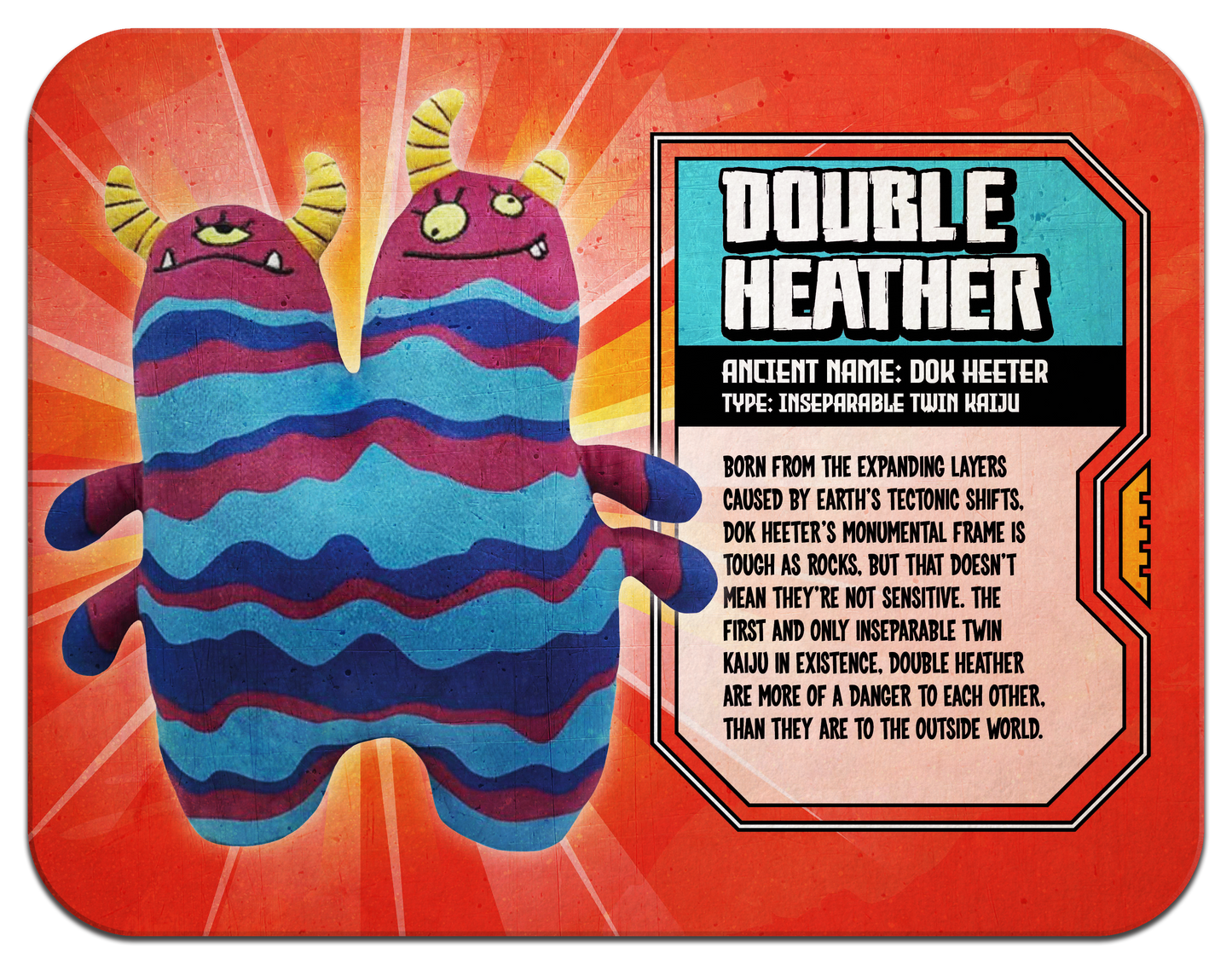 Cuddlee Kaiju Plush: Double Heather